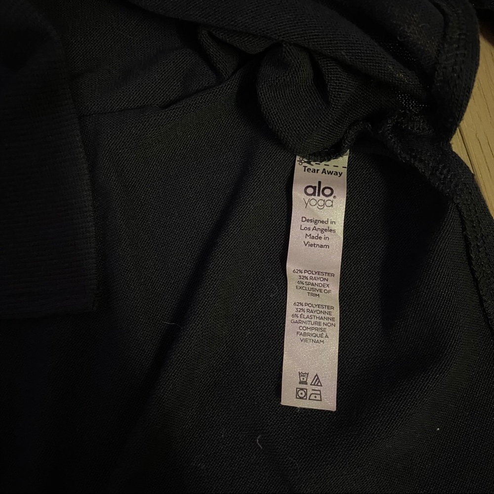 ALO Yoga Black Glimpse Sweater Sz S - Picture 6 of 9